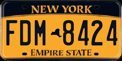 NY license plate FDM8424