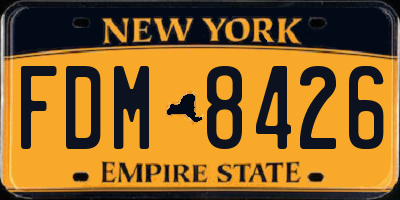 NY license plate FDM8426