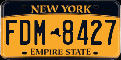 NY license plate FDM8427