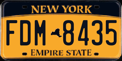 NY license plate FDM8435