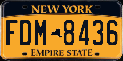 NY license plate FDM8436