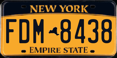 NY license plate FDM8438