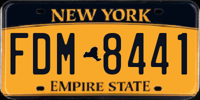 NY license plate FDM8441