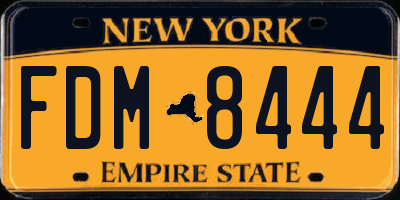 NY license plate FDM8444
