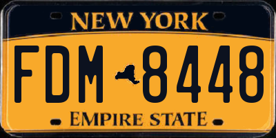 NY license plate FDM8448