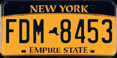 NY license plate FDM8453