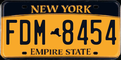 NY license plate FDM8454