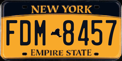NY license plate FDM8457