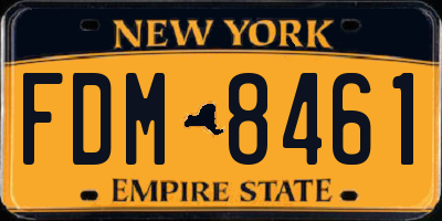 NY license plate FDM8461