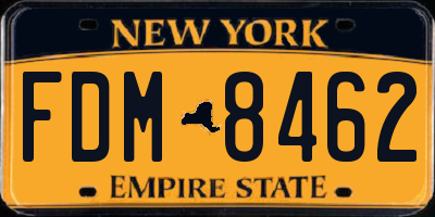 NY license plate FDM8462