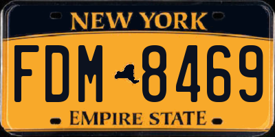 NY license plate FDM8469