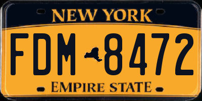 NY license plate FDM8472