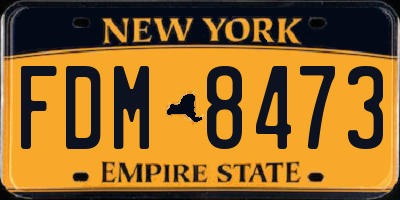 NY license plate FDM8473