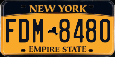 NY license plate FDM8480