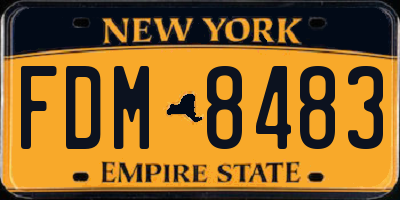 NY license plate FDM8483