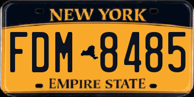 NY license plate FDM8485