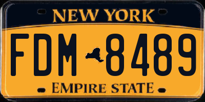 NY license plate FDM8489