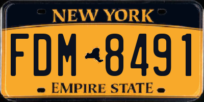 NY license plate FDM8491