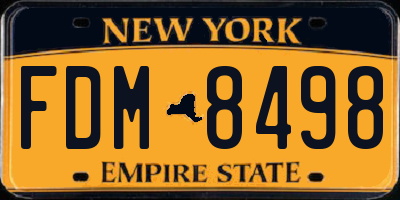 NY license plate FDM8498