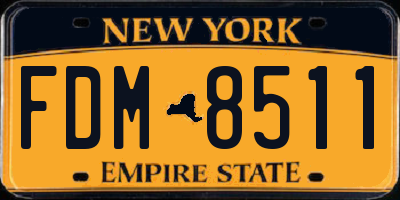 NY license plate FDM8511