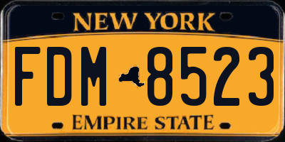 NY license plate FDM8523