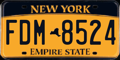 NY license plate FDM8524
