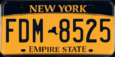 NY license plate FDM8525