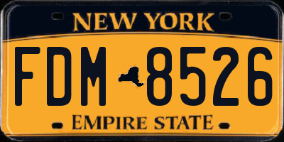 NY license plate FDM8526