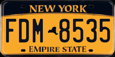 NY license plate FDM8535