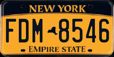 NY license plate FDM8546