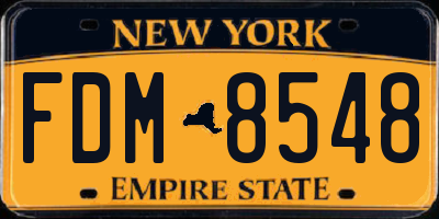 NY license plate FDM8548