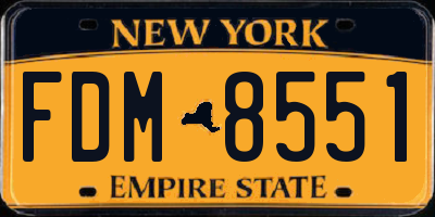 NY license plate FDM8551