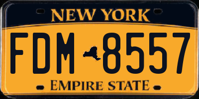 NY license plate FDM8557
