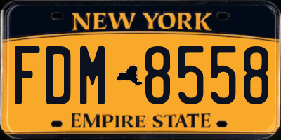 NY license plate FDM8558