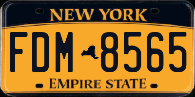 NY license plate FDM8565