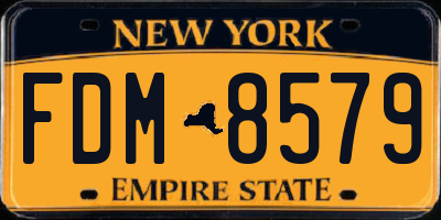 NY license plate FDM8579