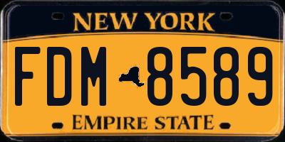 NY license plate FDM8589