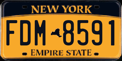 NY license plate FDM8591