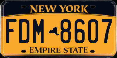 NY license plate FDM8607