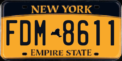 NY license plate FDM8611