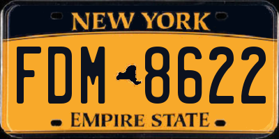 NY license plate FDM8622