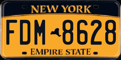 NY license plate FDM8628
