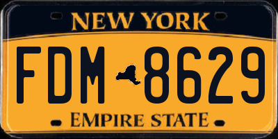 NY license plate FDM8629