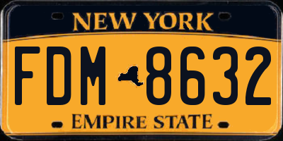 NY license plate FDM8632