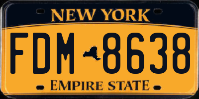 NY license plate FDM8638