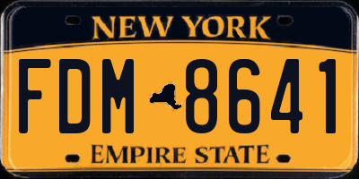NY license plate FDM8641