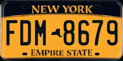 NY license plate FDM8679