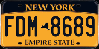 NY license plate FDM8689