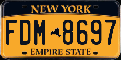 NY license plate FDM8697