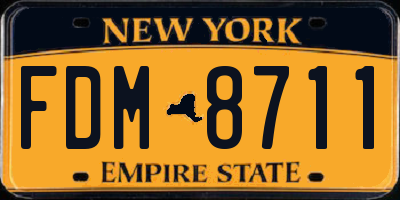 NY license plate FDM8711